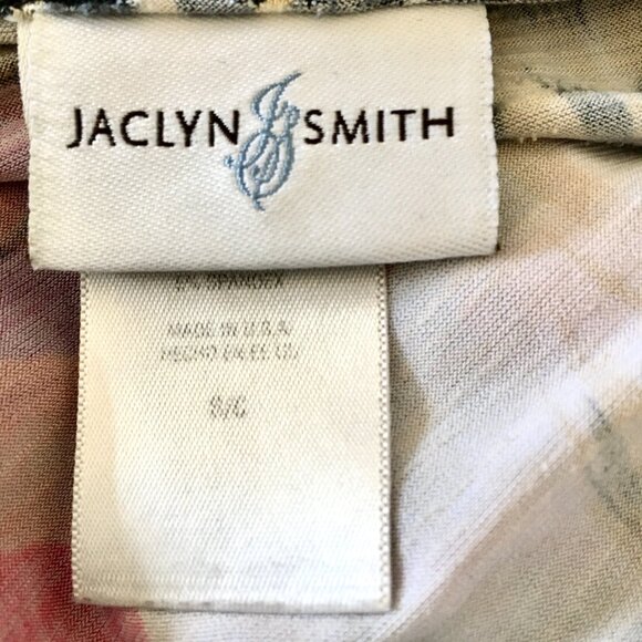 Jaclyn Smith,  floral multi color top, S , draped neck - Picture 2 of 5